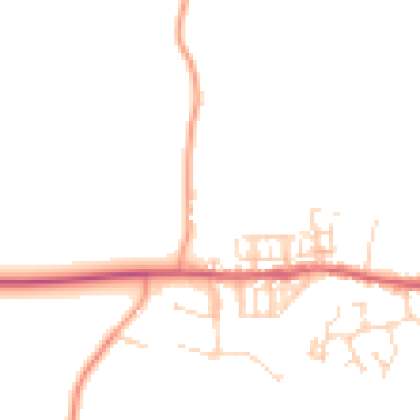 Daytime road noise heatmap for NR24 2PU