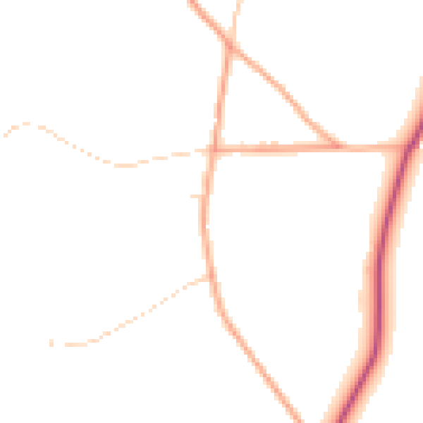 Daytime road noise heatmap for NR24 2QX