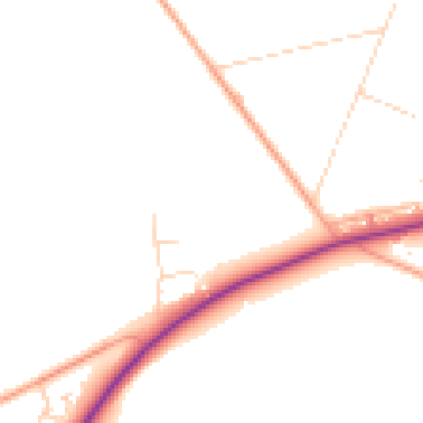 Daytime road noise heatmap for NR25 6AE