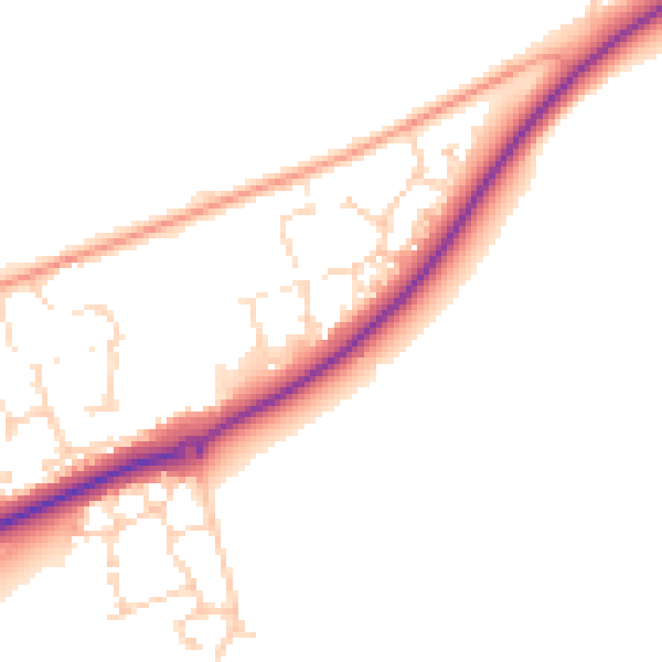 Daytime road noise heatmap for NR25 6AT