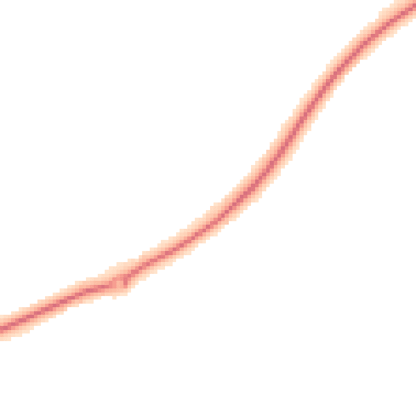 Night-time road noise heatmap for NR25 6AT