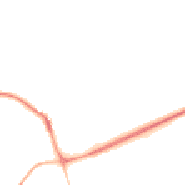 Night-time road noise heatmap for NR25 6BA