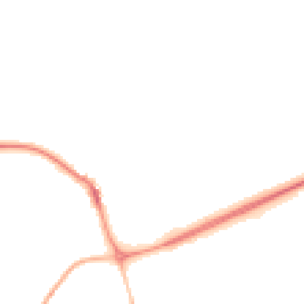 Night-time road noise heatmap for NR25 6BD