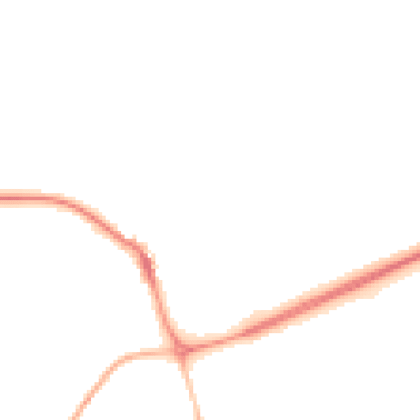 Night-time road noise heatmap for NR25 6BE