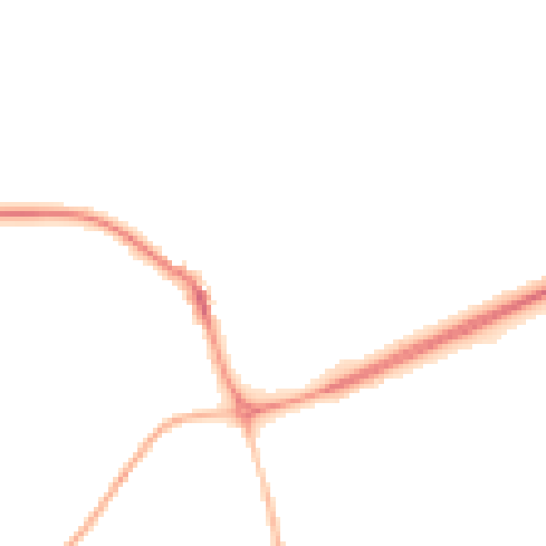 Night-time road noise heatmap for NR25 6BF