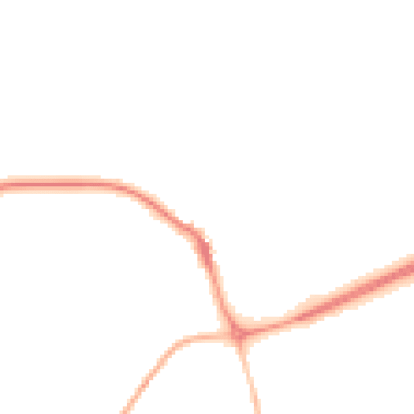 Night-time road noise heatmap for NR25 6BH