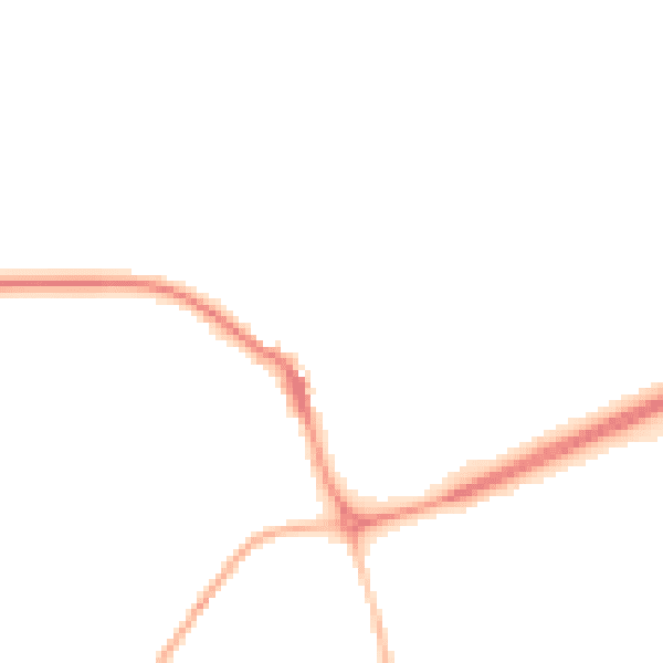 Night-time road noise heatmap for NR25 6BN