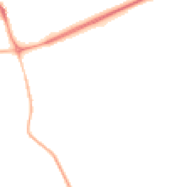 Night-time road noise heatmap for NR25 6BZ