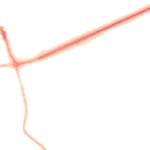 Night-time road noise heatmap for NR25 6DB
