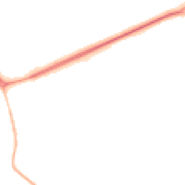 Night-time road noise heatmap for NR25 6DD