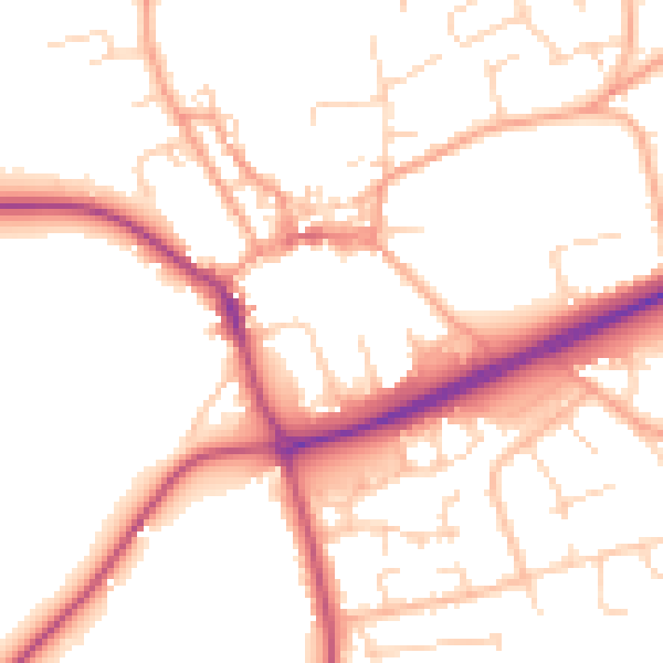 Daytime road noise heatmap for NR25 6DN