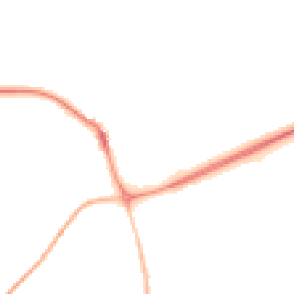 Night-time road noise heatmap for NR25 6DN