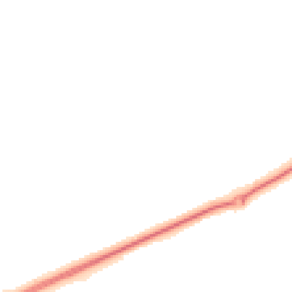 Night-time road noise heatmap for NR25 6DT