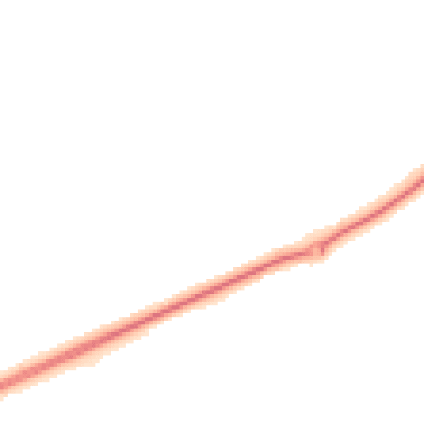 Night-time road noise heatmap for NR25 6FD