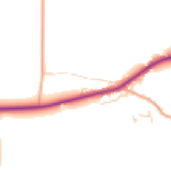 Daytime road noise heatmap for NR25 6FG
