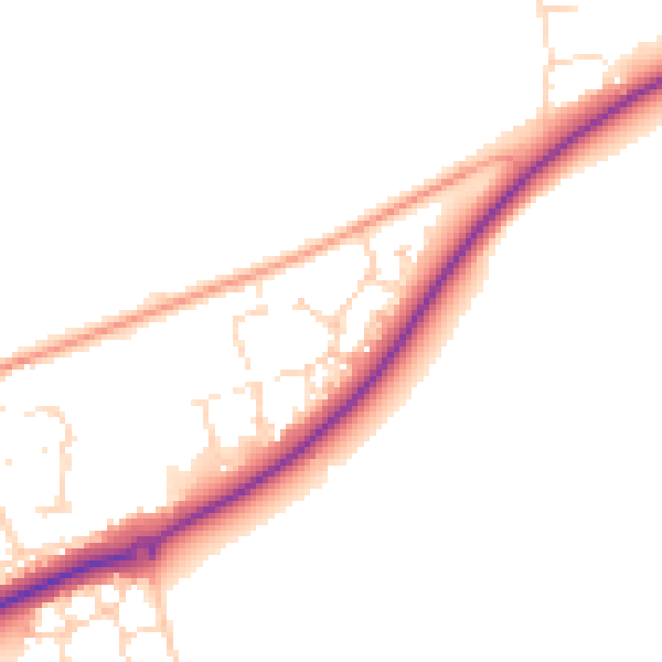 Daytime road noise heatmap for NR25 6FJ