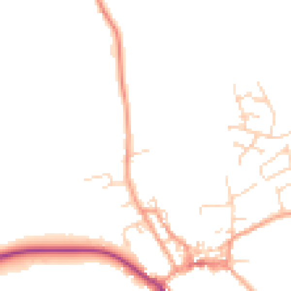 Daytime road noise heatmap for NR25 6GZ