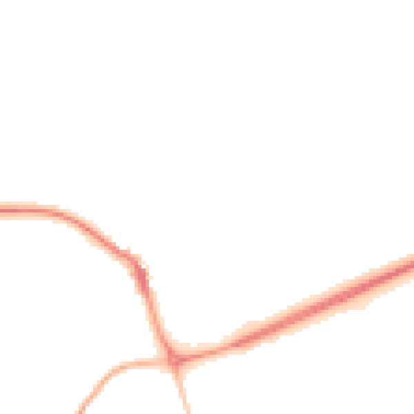 Night-time road noise heatmap for NR25 6HP