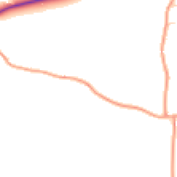 Daytime road noise heatmap for NR25 6NN