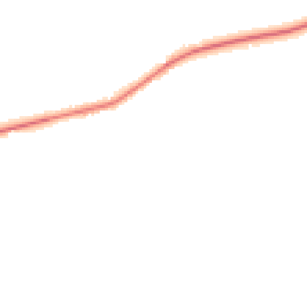 Night-time road noise heatmap for NR25 6NT