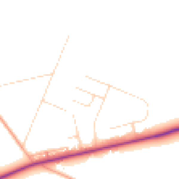 Daytime road noise heatmap for NR25 6RG