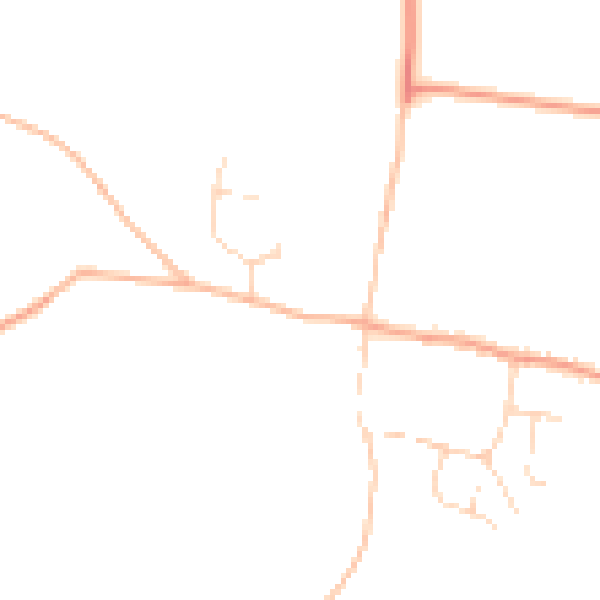 Daytime road noise heatmap for NR25 7AB