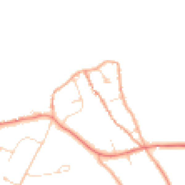 Daytime road noise heatmap for NR25 7AL