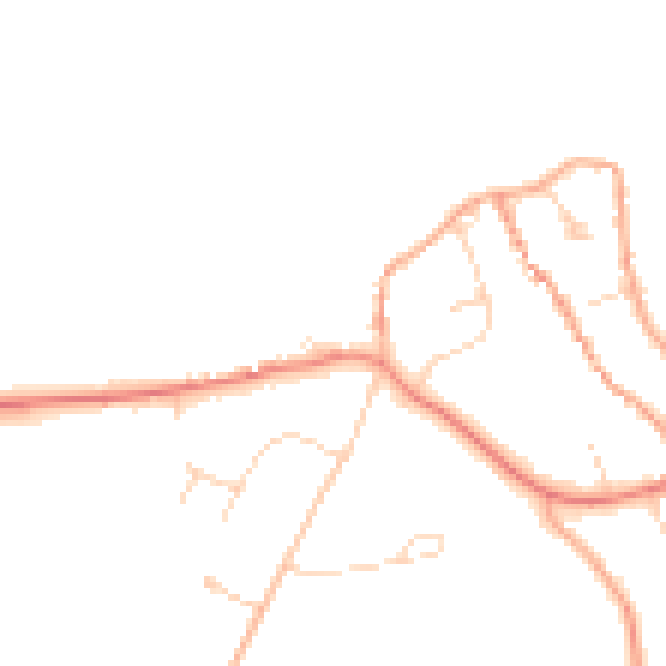 Daytime road noise heatmap for NR25 7AT