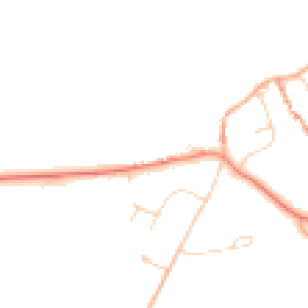 Daytime road noise heatmap for NR25 7BE