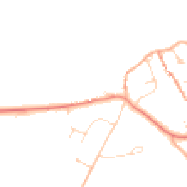 Daytime road noise heatmap for NR25 7BF