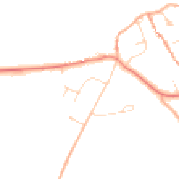 Daytime road noise heatmap for NR25 7DN