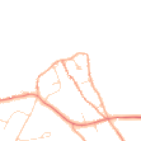 Daytime road noise heatmap for NR25 7NA