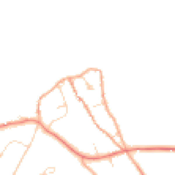 Daytime road noise heatmap for NR25 7NB