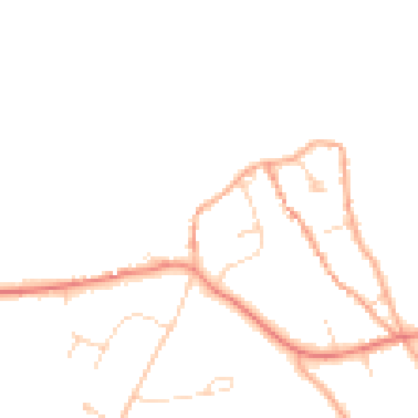 Daytime road noise heatmap for NR25 7NF