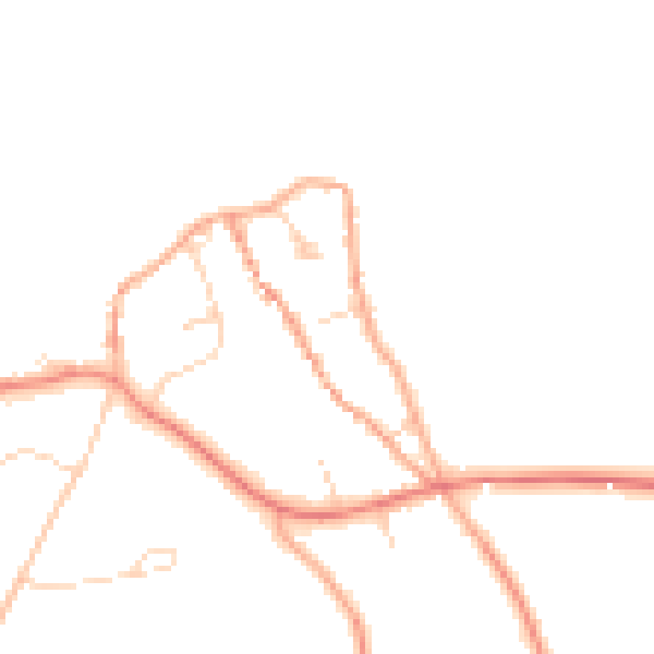 Daytime road noise heatmap for NR25 7NS