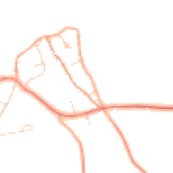 Daytime road noise heatmap for NR25 7NU