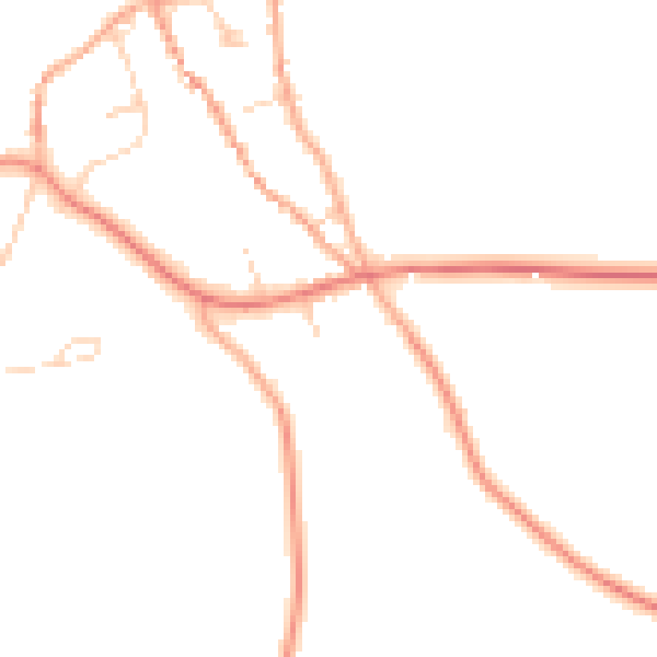 Daytime road noise heatmap for NR25 7PU