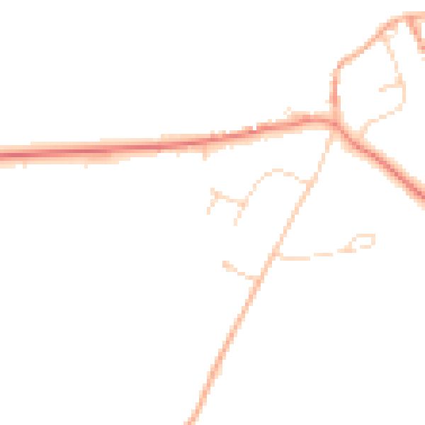 Daytime road noise heatmap for NR25 7PZ