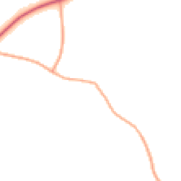 Daytime road noise heatmap for NR25 7QL
