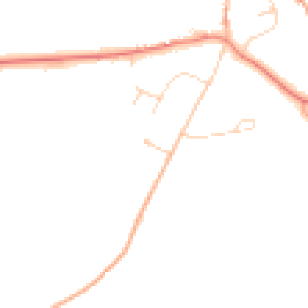 Daytime road noise heatmap for NR25 7QS