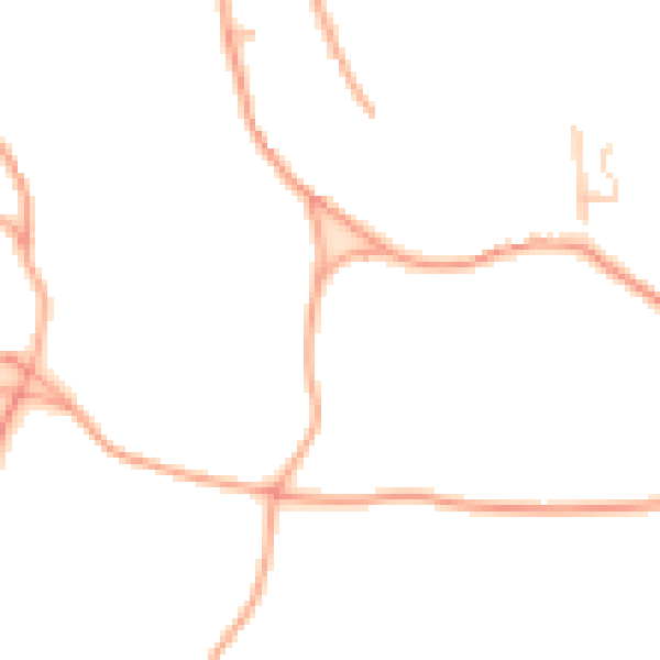 Daytime road noise heatmap for NR25 7TR