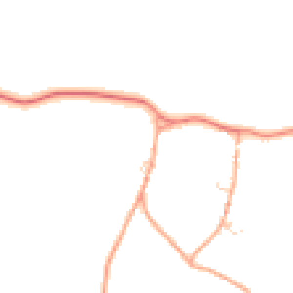 Daytime road noise heatmap for NR25 7XA
