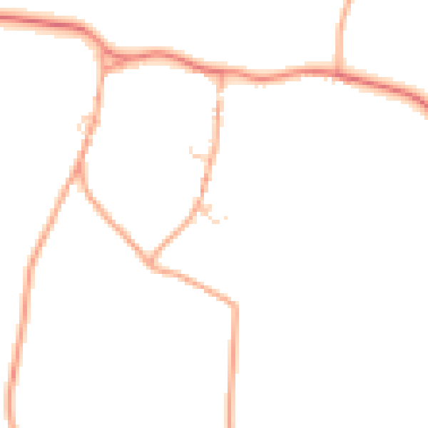 Daytime road noise heatmap for NR25 7XJ