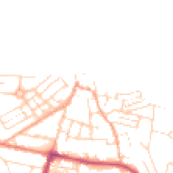 Daytime road noise heatmap for NR26 8BA