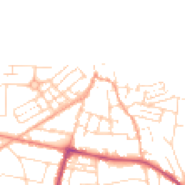 Daytime road noise heatmap for NR26 8DS