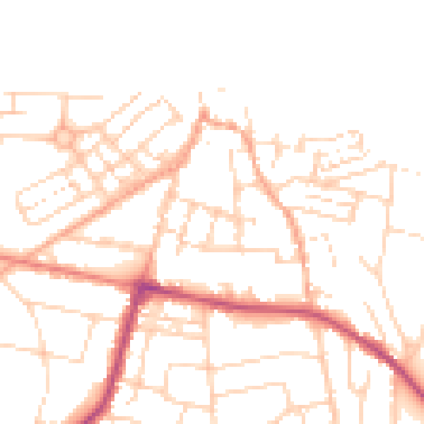 Daytime road noise heatmap for NR26 8EB