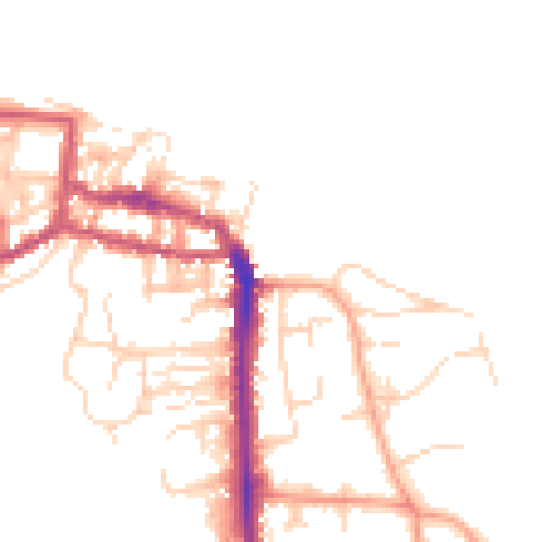Daytime road noise heatmap for NR27 0AH