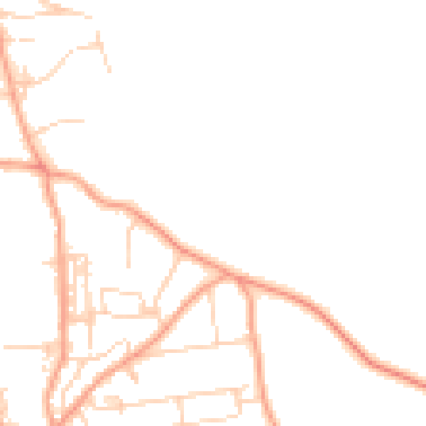 Daytime road noise heatmap for NR27 0DJ