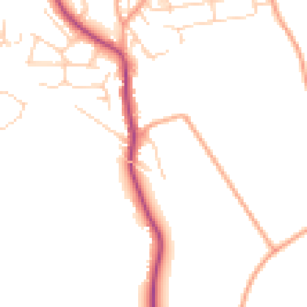 Daytime road noise heatmap for NR27 0GA