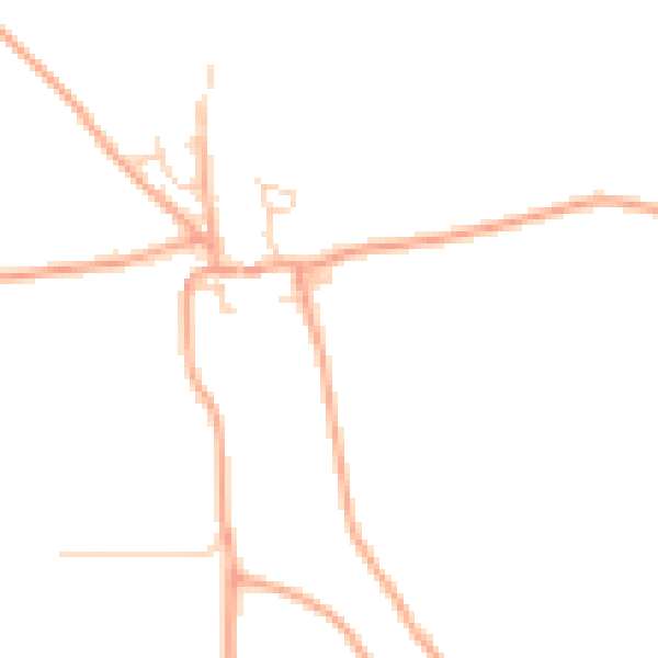 Daytime road noise heatmap for NR27 0LL